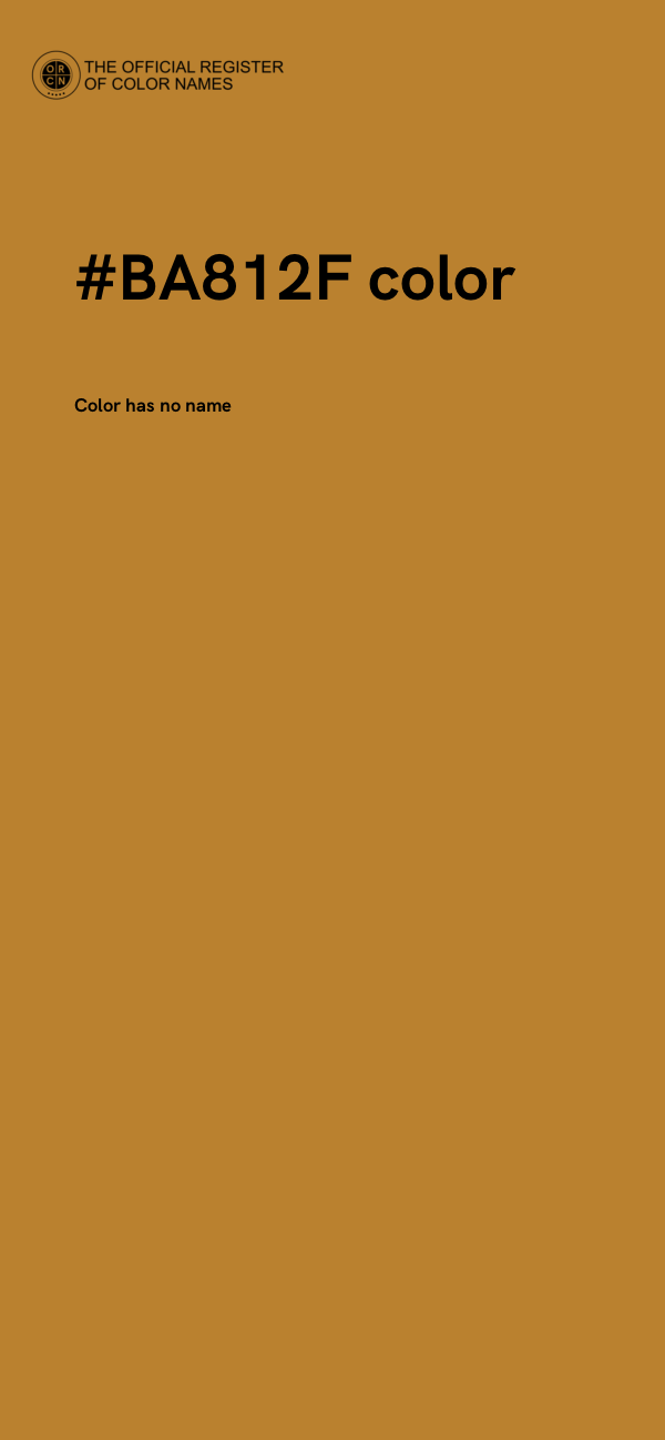 #BA812F color image