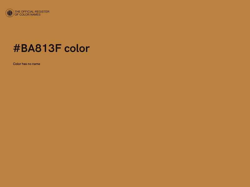 #BA813F color image