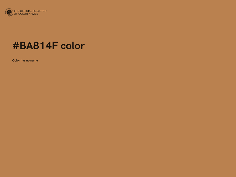 #BA814F color image