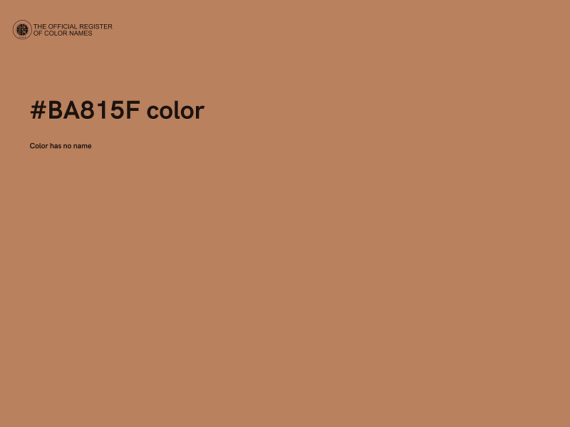 #BA815F color image