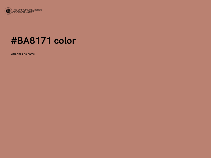 #BA8171 color image