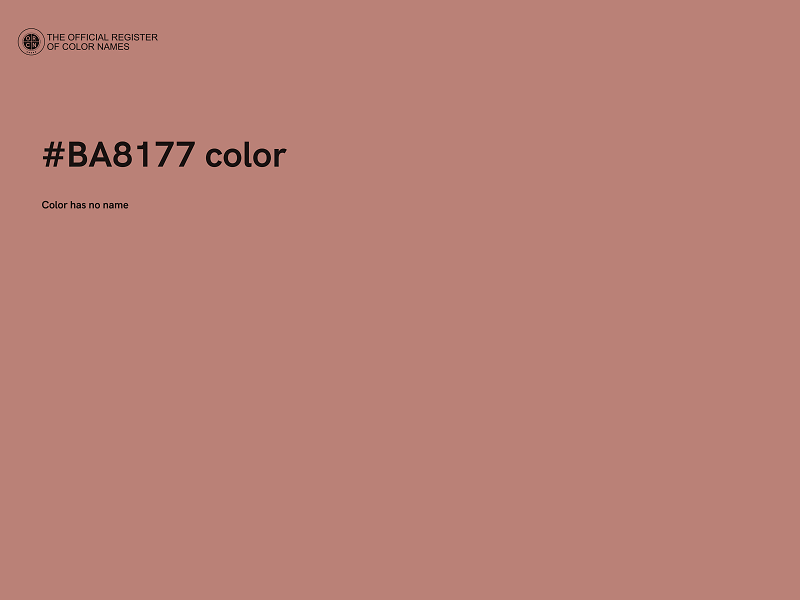 #BA8177 color image