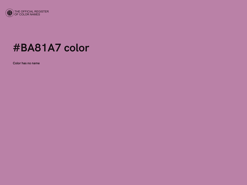 #BA81A7 color image