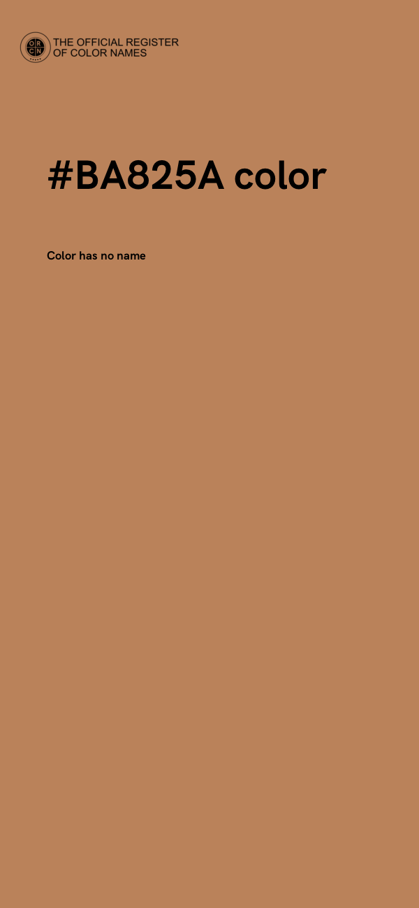 #BA825A color image