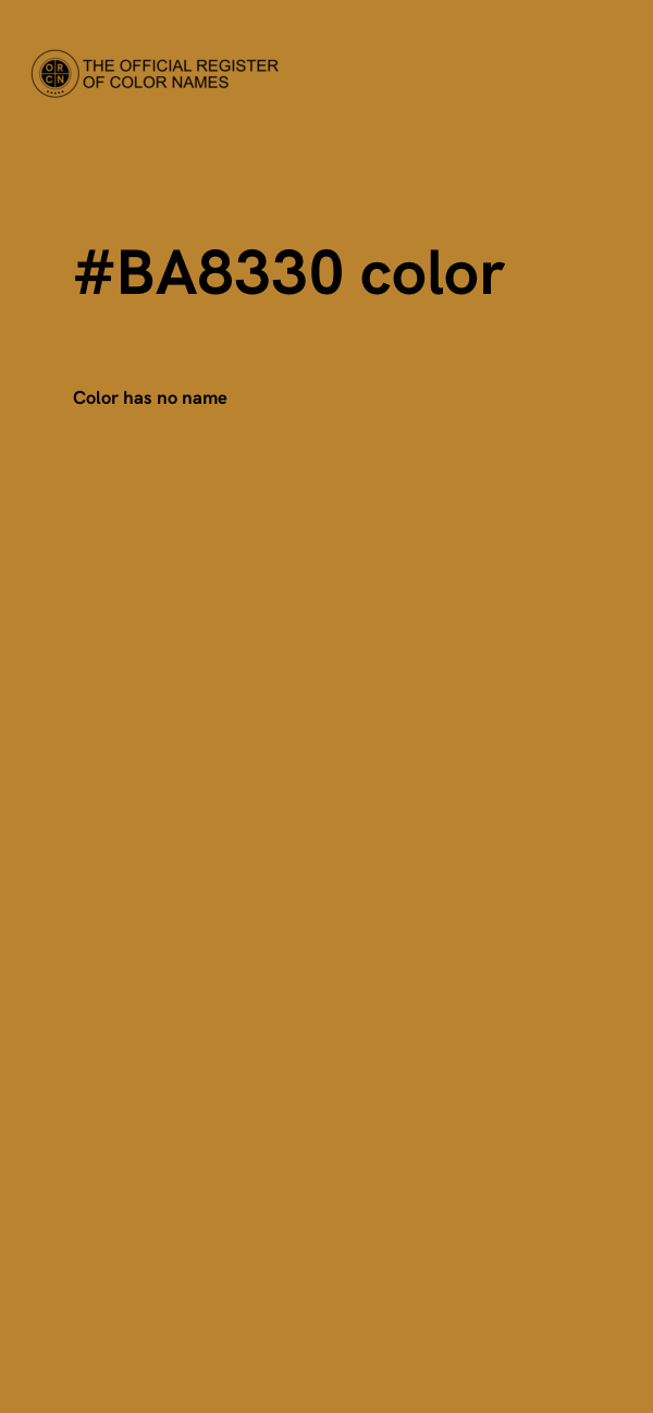 #BA8330 color image