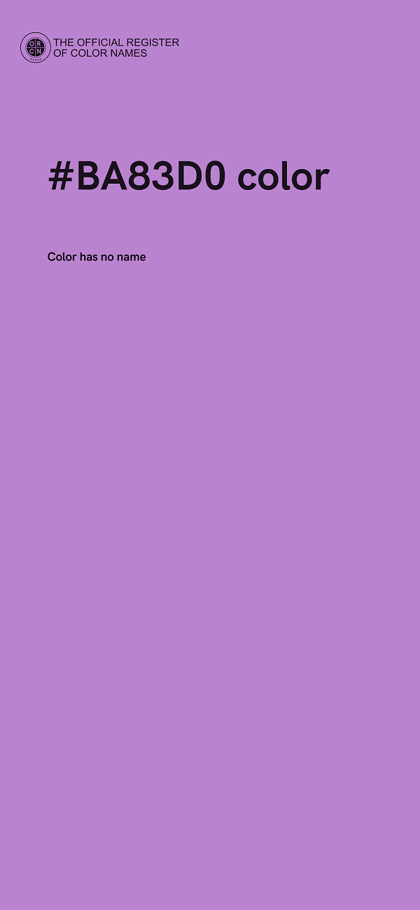 #BA83D0 color image