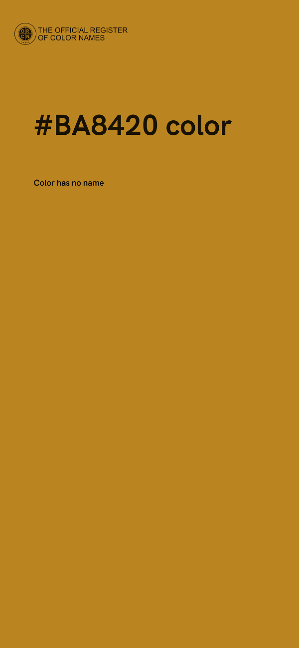 #BA8420 color image
