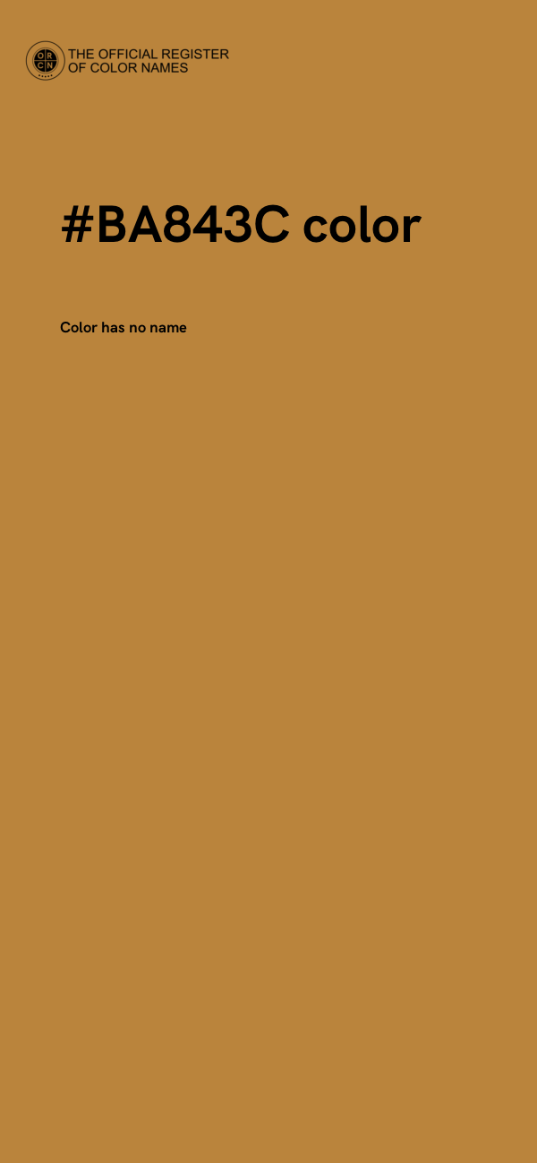 #BA843C color image