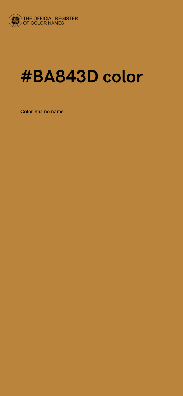 #BA843D color image