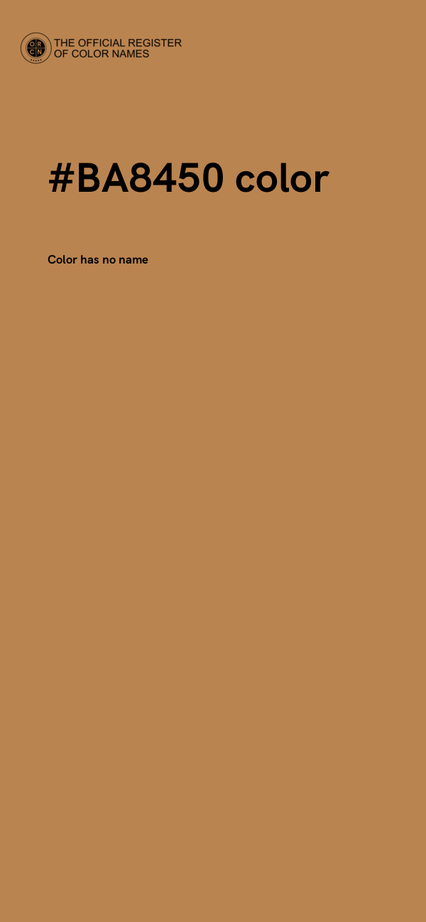 #BA8450 color image