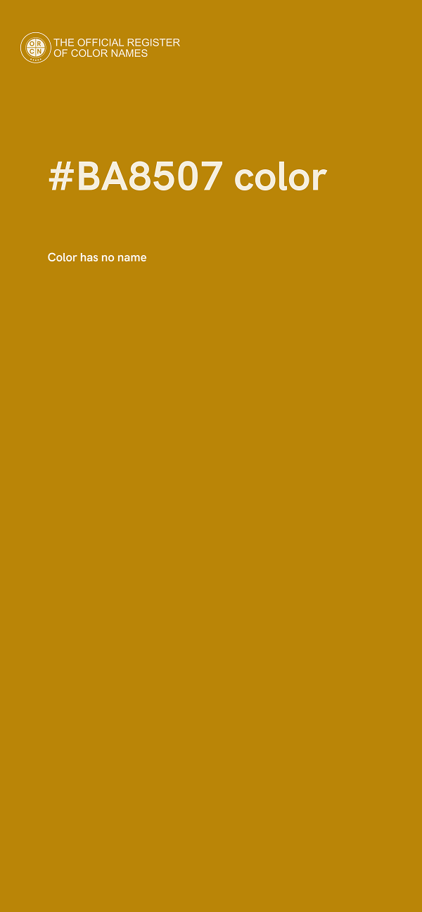 #BA8507 color image