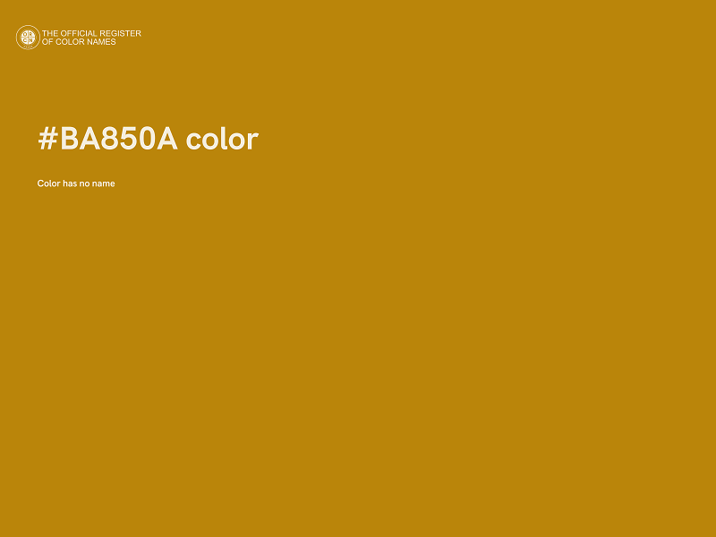 #BA850A color image