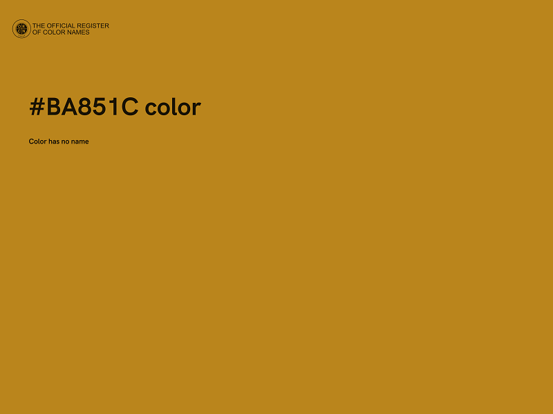 #BA851C color image