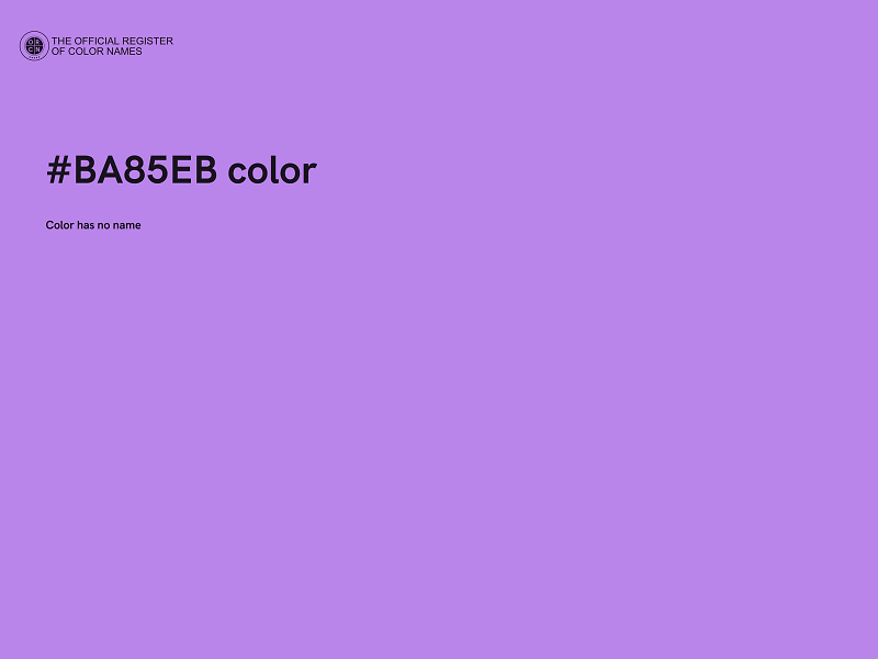 #BA85EB color image