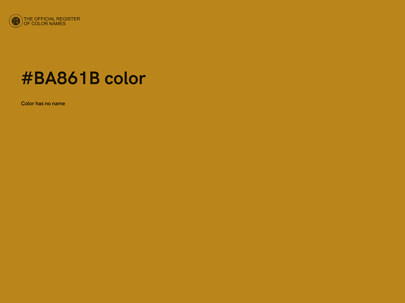 #BA861B color image