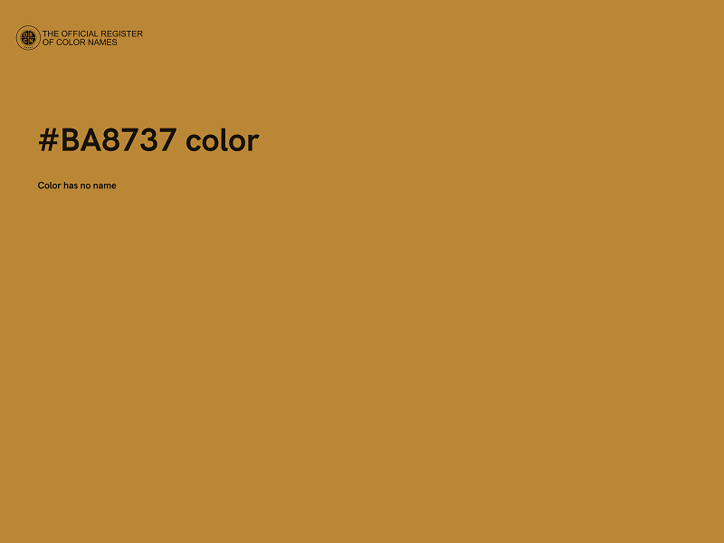 #BA8737 color image