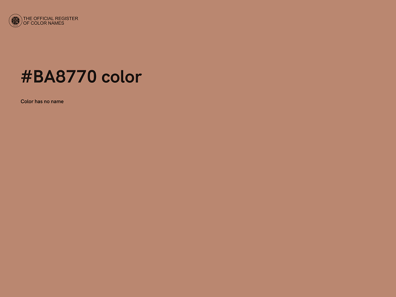 #BA8770 color image