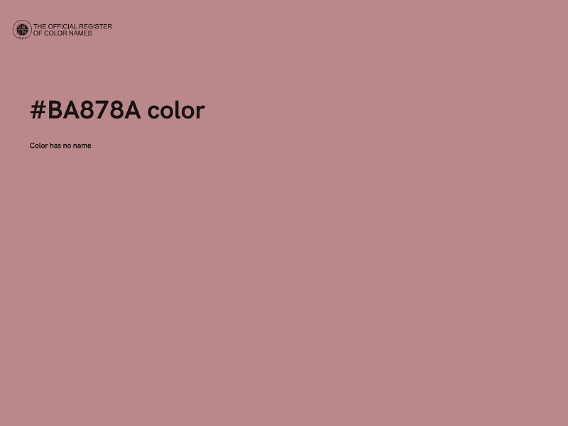 #BA878A color image