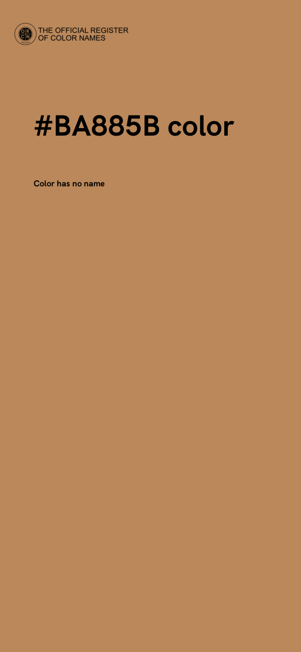 #BA885B color image