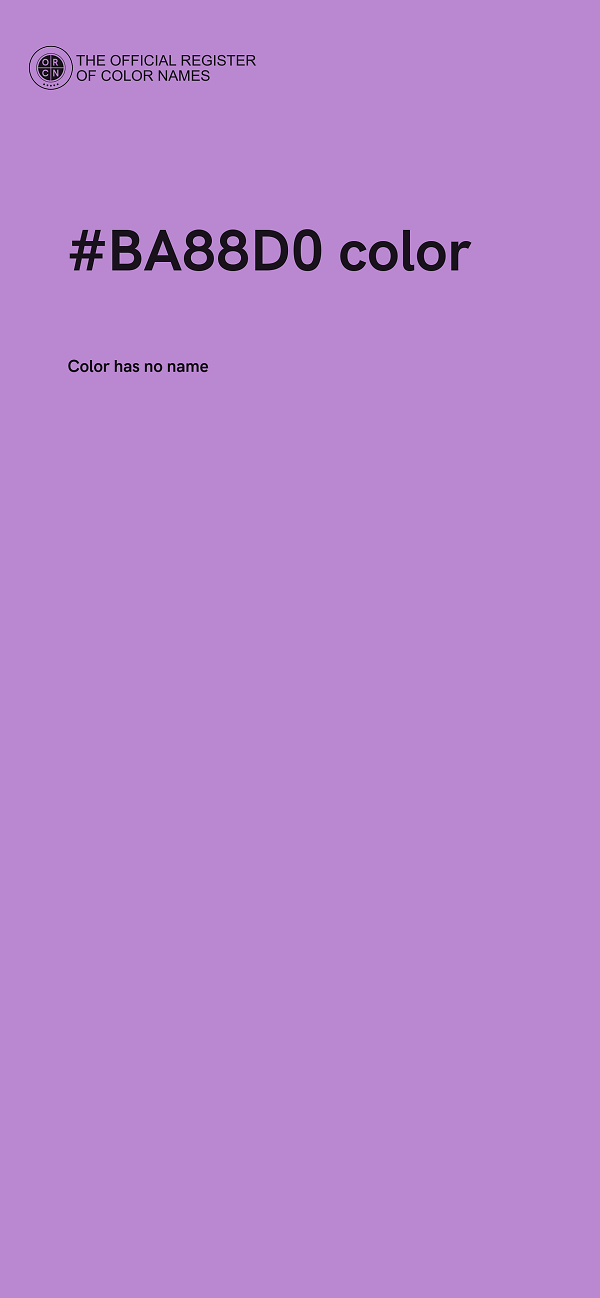 #BA88D0 color image