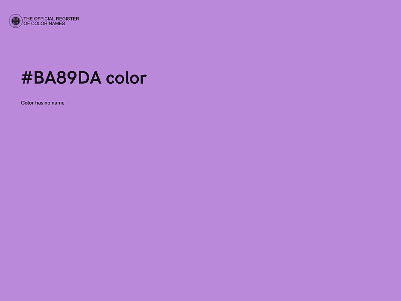 #BA89DA color image