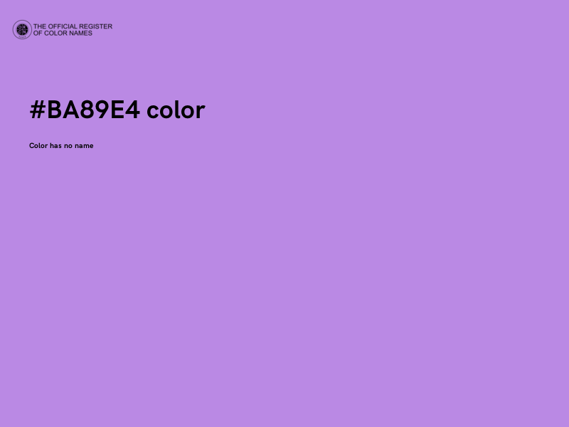 #BA89E4 color image