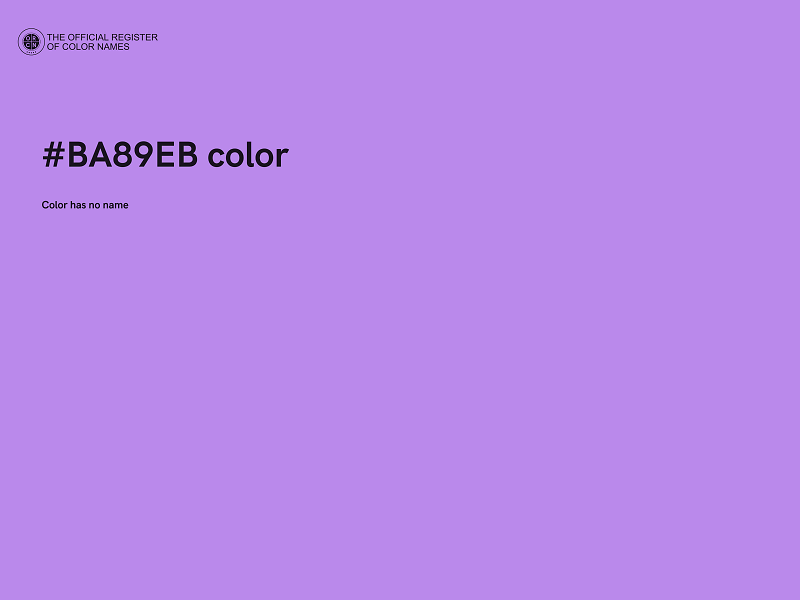 #BA89EB color image