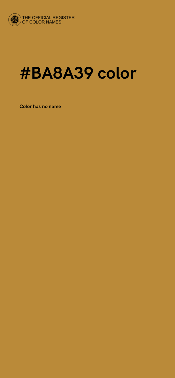 #BA8A39 color image