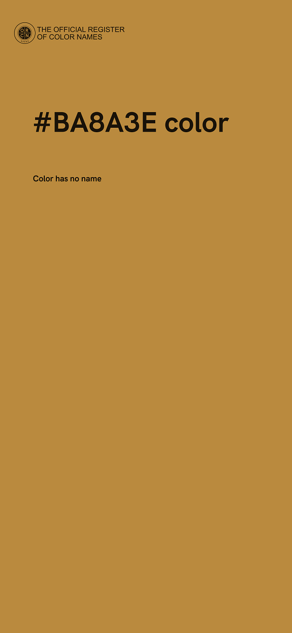 #BA8A3E color image