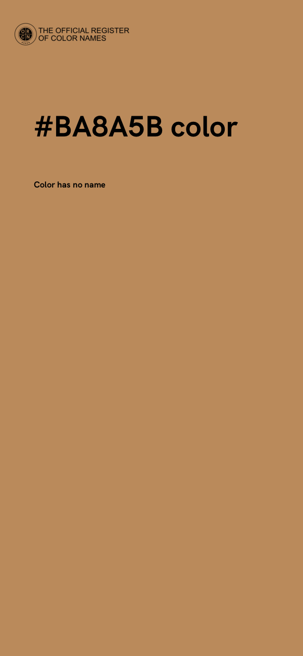 #BA8A5B color image