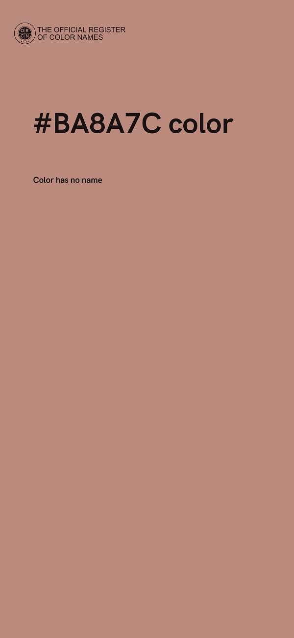 #BA8A7C color image