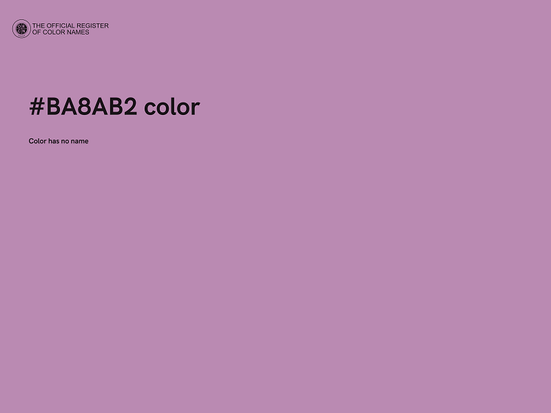 #BA8AB2 color image
