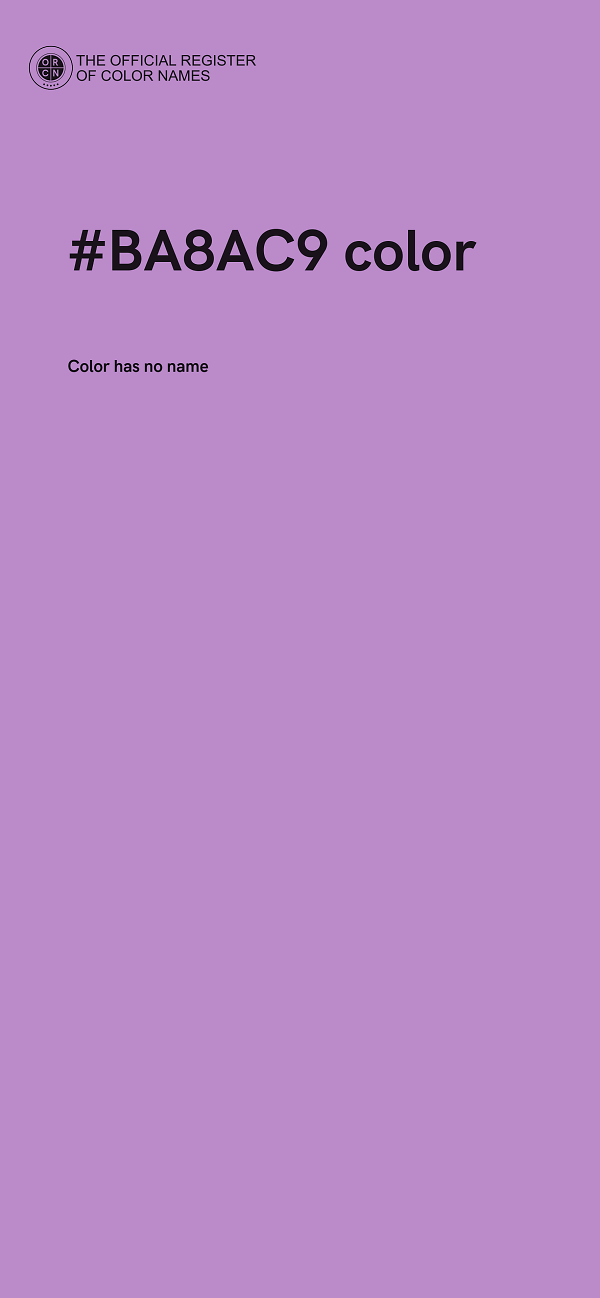 #BA8AC9 color image