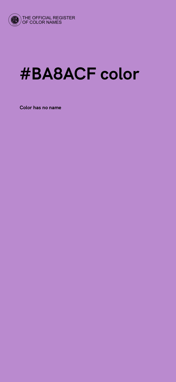 #BA8ACF color image