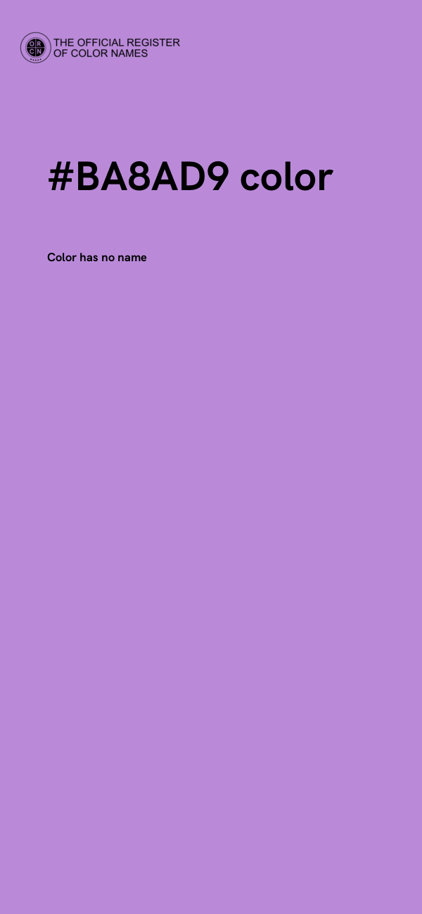 #BA8AD9 color image