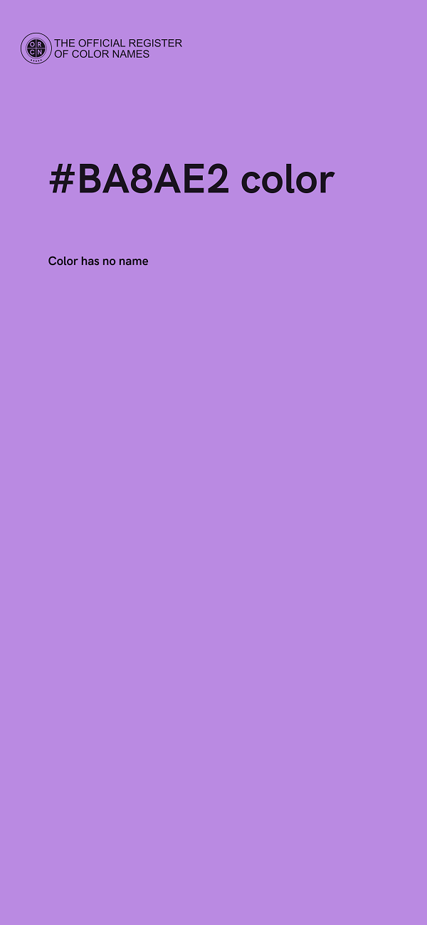 #BA8AE2 color image