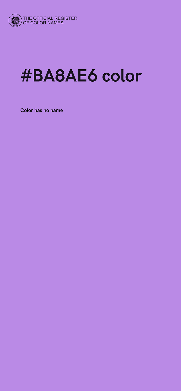 #BA8AE6 color image