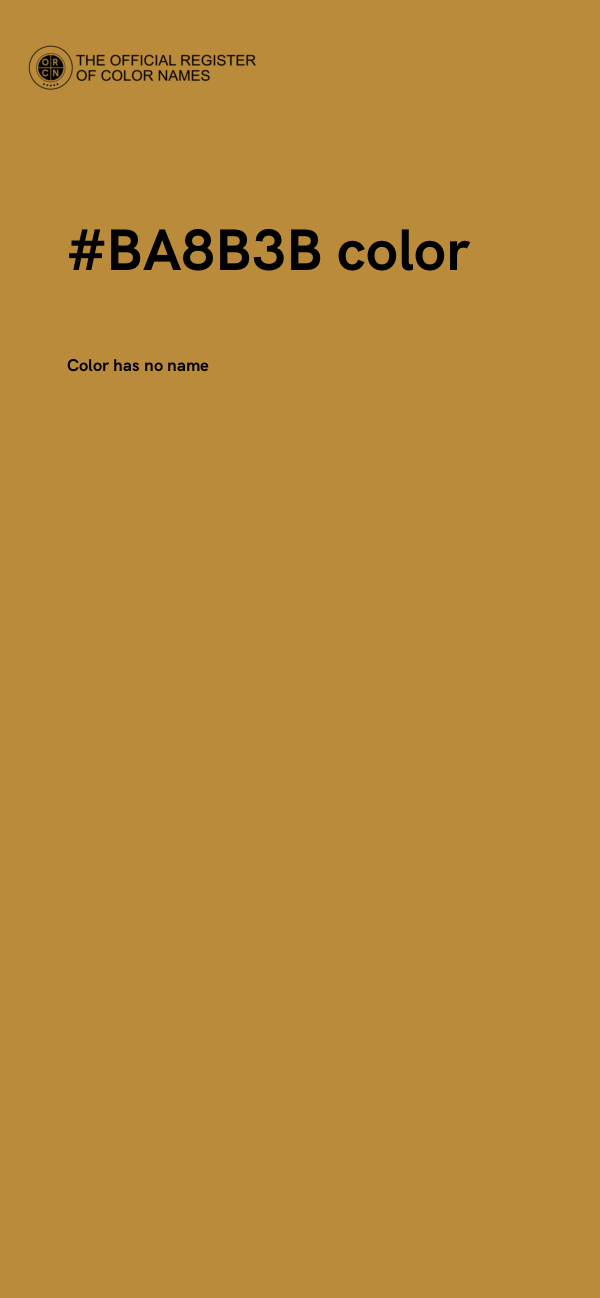 #BA8B3B color image