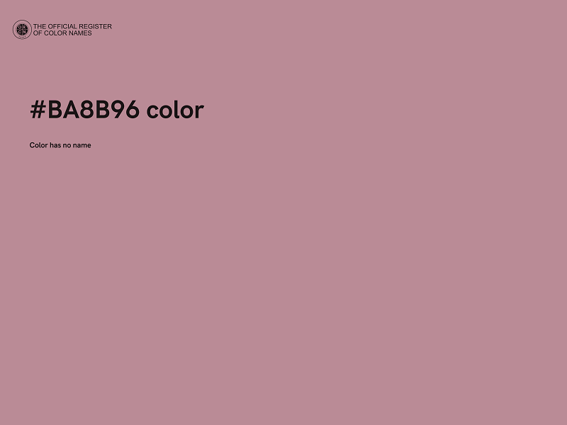 #BA8B96 color image