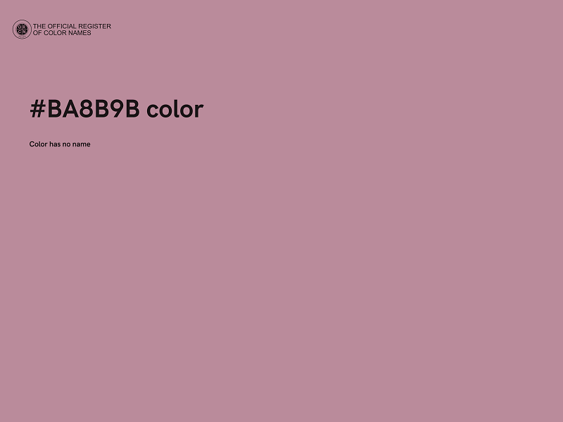 #BA8B9B color image