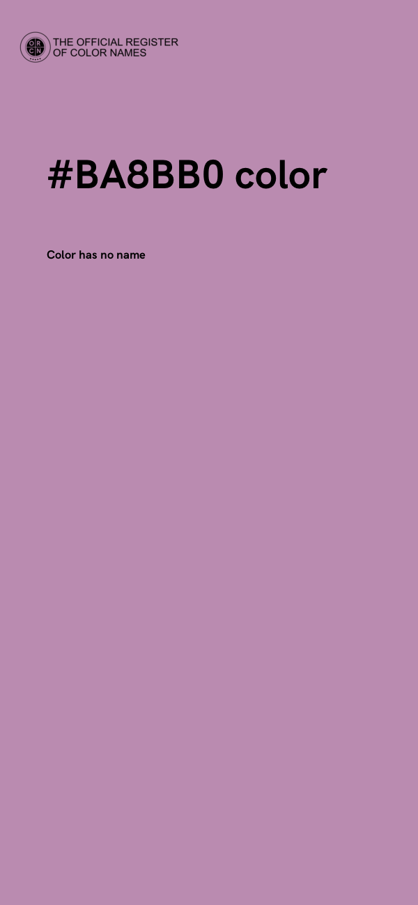 #BA8BB0 color image