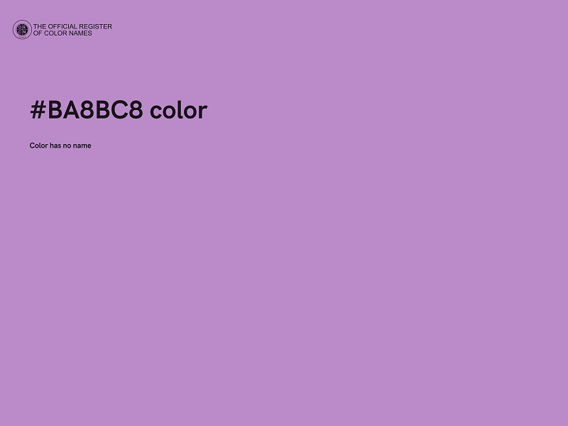 #BA8BC8 color image