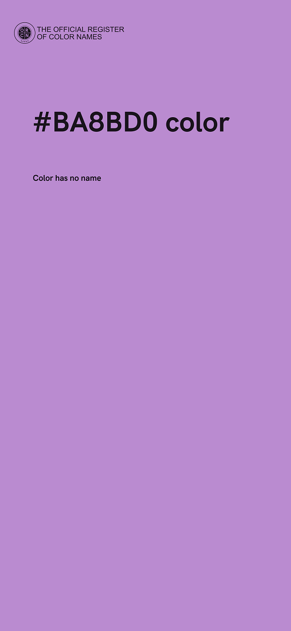 #BA8BD0 color image