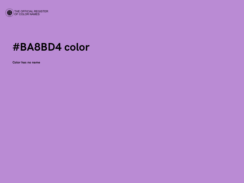 #BA8BD4 color image