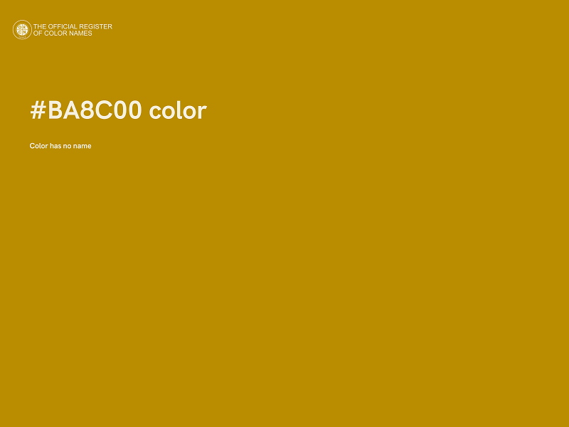 #BA8C00 color image