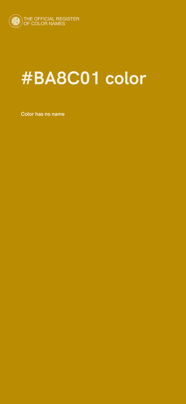 #BA8C01 color image
