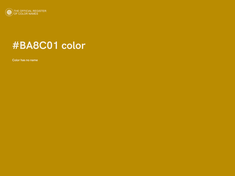 #BA8C01 color image