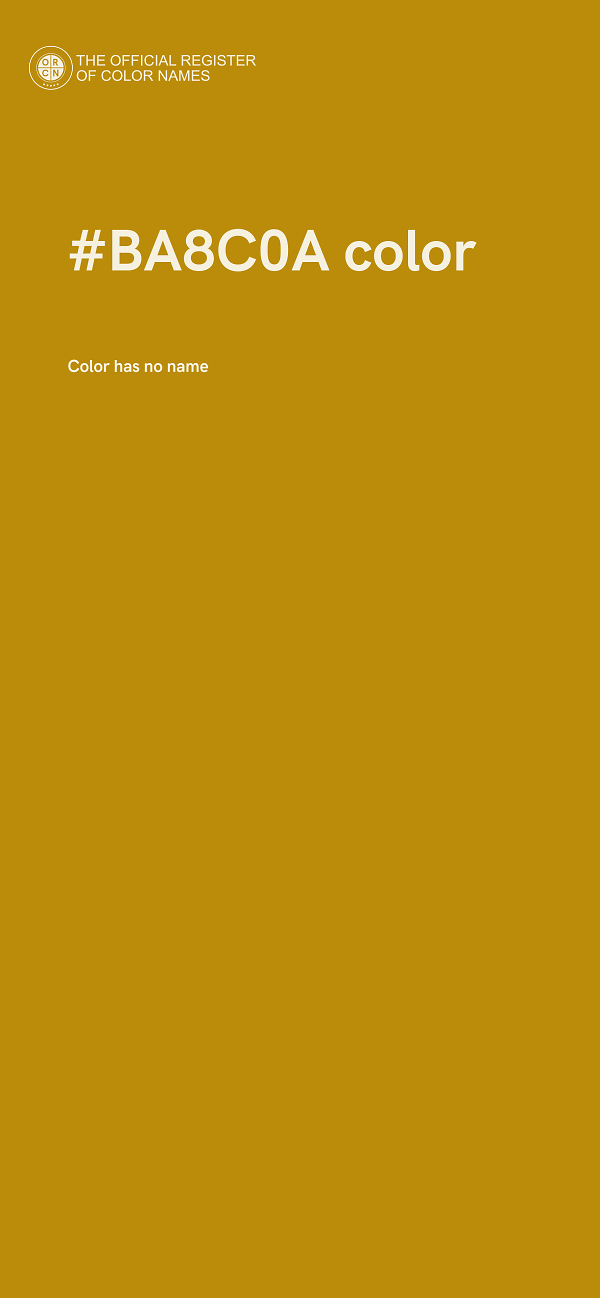 #BA8C0A color image