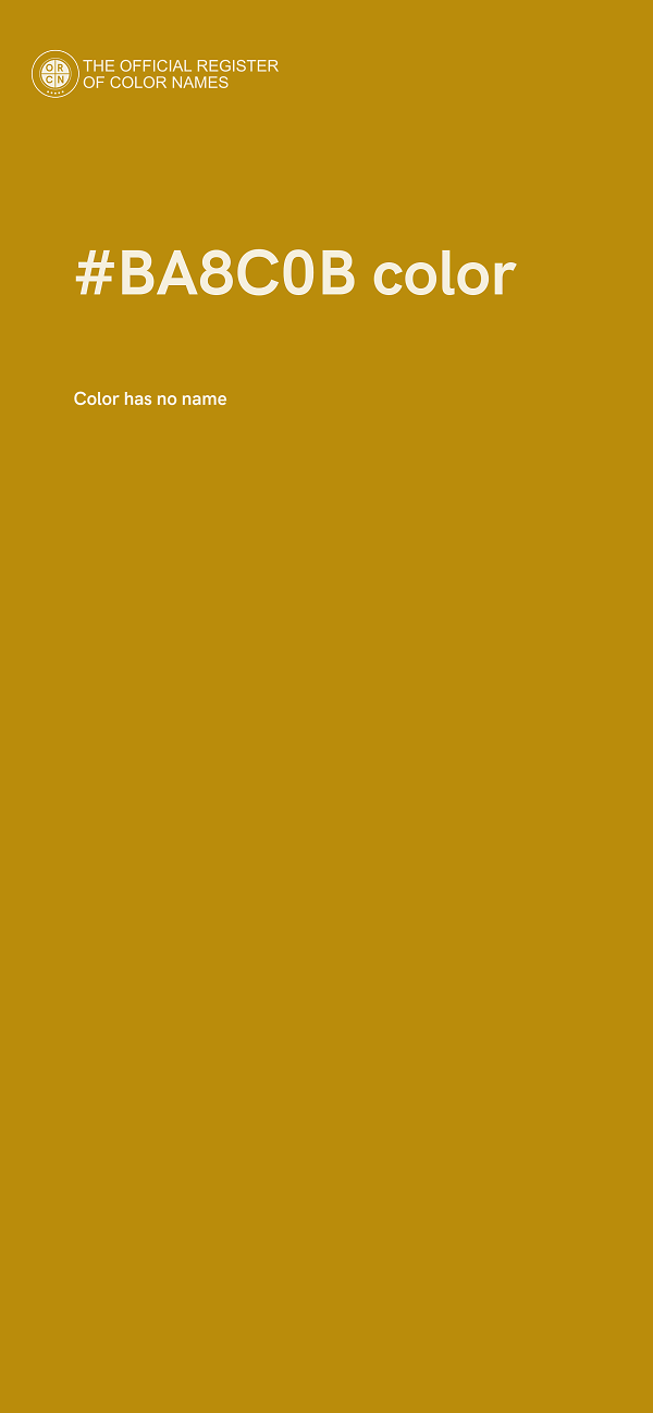 #BA8C0B color image