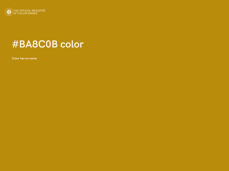 #BA8C0B color image